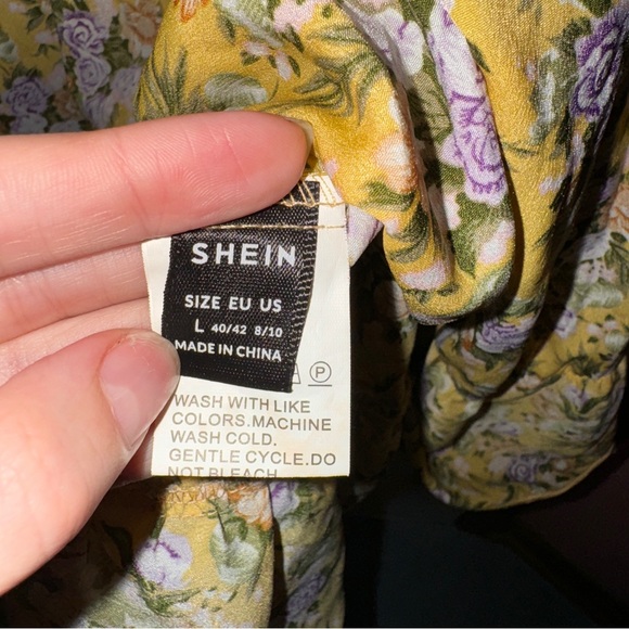 SHEIN Yellow Halter Floral Dress - Picture 3 of 8